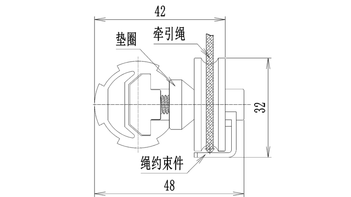 U槽金属滚轮与T型滑块3套件尺寸