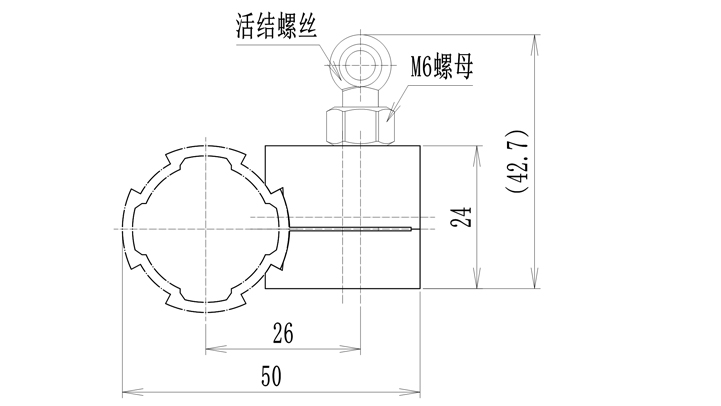 双孔功能辅件与活节螺丝套件 尺寸